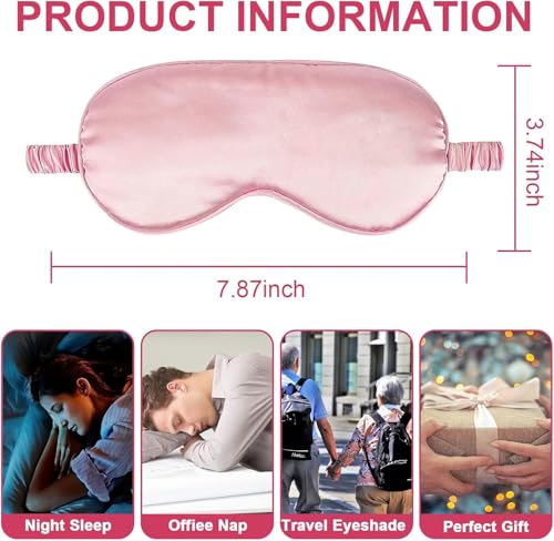 2 Pack Silk Sleep Masks (Pink+pink)