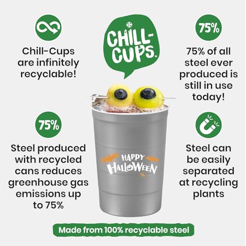 16 oz. Reusable Party Cups (Halloween Gray / 12 Count)