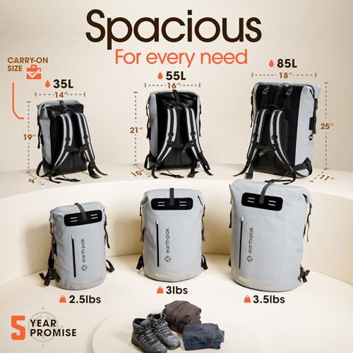 Waterproof Dry Bag Backpack 35L (35L / Grey)