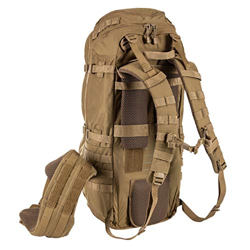 Tactical Rush 100 Large Duty Deployment Backpack 60L Molle Bag (Black / Small-Medium)