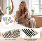 Curl Defining Brush for Curly Hair (1Pc Beige)