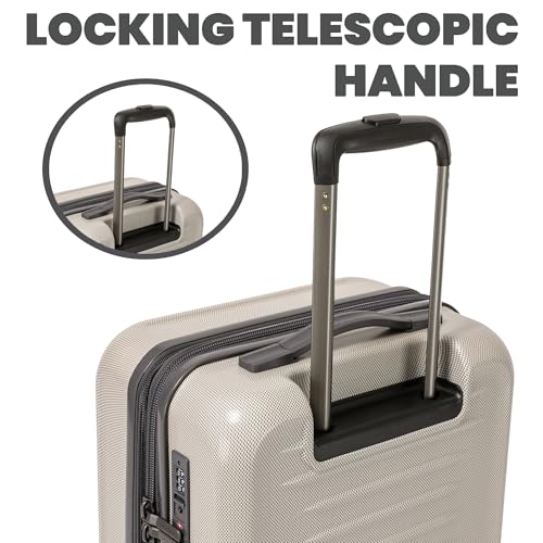 Rails Expandable Hardside Upright Suitcase with 360° Spinner Wheels (Oatmeal / Large Checked)