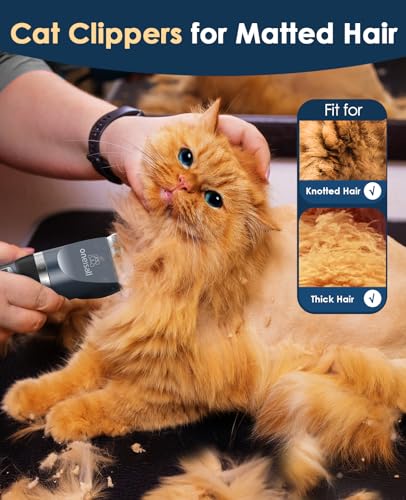 Quiet Cat Clippers for Matted Hair & Long Hair (Blue)