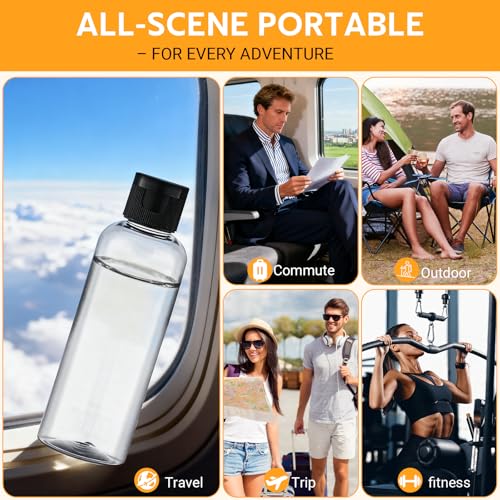 5 Pack 3.4 oz Travel Bottles for Toiletries (clear)