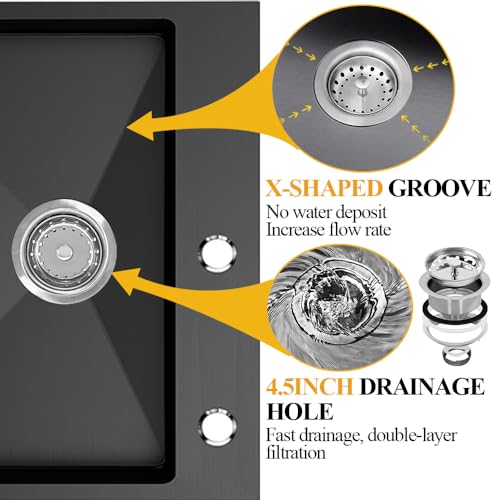 Black Kitchen Sink (KD-S3322BK)