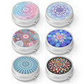 Pill Box 3 Compartment Small Pill Case Pill Organizer for Purse (Set-6-style 3 / 6 piece)
