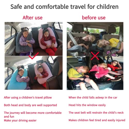 Travel Pillow Car Pillow Kid Car Sleeping Colorful Green (B-colorful Green)