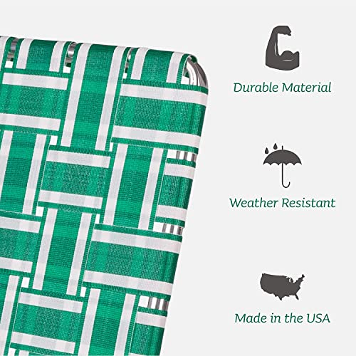 Outdoor Chairs for Camping. Made with Lightweight Aluminum Frames and UV (Sea Island / Classic (2 Pack))