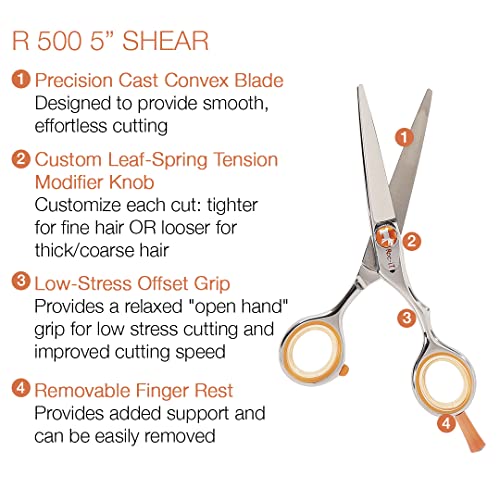 Centrix Roc It Dog R 500 5” Professional Stylist Barber Hair Shears for Cutting (5 Inch (Pack of 1))