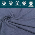 Travel Blanket Airplane Compact with Bag Lightweight (Navy Blue / 65 x 40 inches)