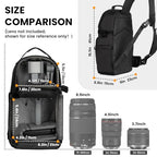 Camera Sling Bag DSLR Sling Backpack for Photographers with Waterproof Raincover Tripod Holder TR (Large / Sling Bag Grey)