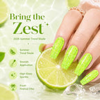 Beetles Green Glitter Gel Nail Polish (H - Flakie Green | Lime Shock)