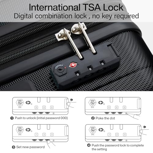 Expandable Hard Shell Luggage Sets (2 Pc Set EXT (20/29) / Jet Black)
