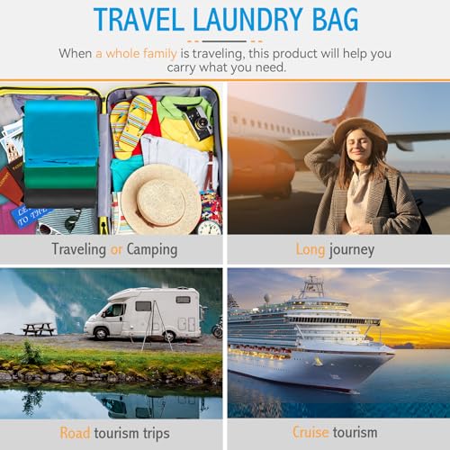 Extra Large Heavy Duty Laundry Bag (Extra Large Laundry Bag With Handles (Light Blue))