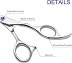 Hair Cutting Scissors Set Professional Hair cut Scissors Kit with Cutting Scissors Thinning Hairdressing Shears Set for Barber Salon (Blue)