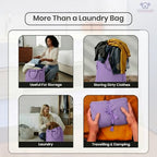 LFH Home Cotton Rich Large Premium Canvas Laundry Bag (24"x36" (Pack of 6) / Lavender)
