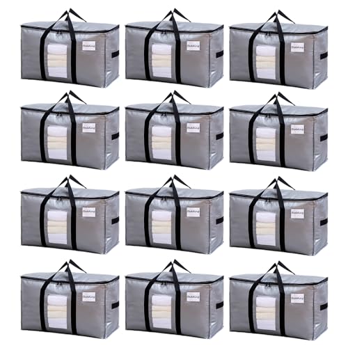 12 Pack Silver XXL Moving Bags (Silver / 12 Large)