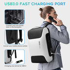 Business Laptop Backpack Fits 15.6 Inch Notebook (White)