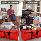 4 Pcs 96 Gallon Extra Large Moving Bags Heavy Duty Storage Bag (96 Gallon / Red)