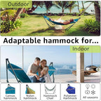 Heavy Duty Couple Hammock with Steel Stand (Blue)
