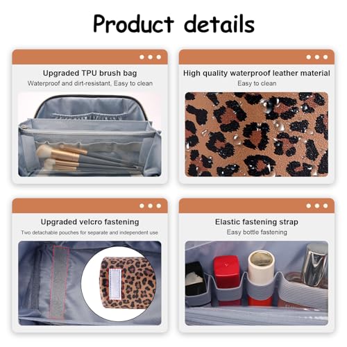 Travel Makeup Bag for Women (02-A-Brown)