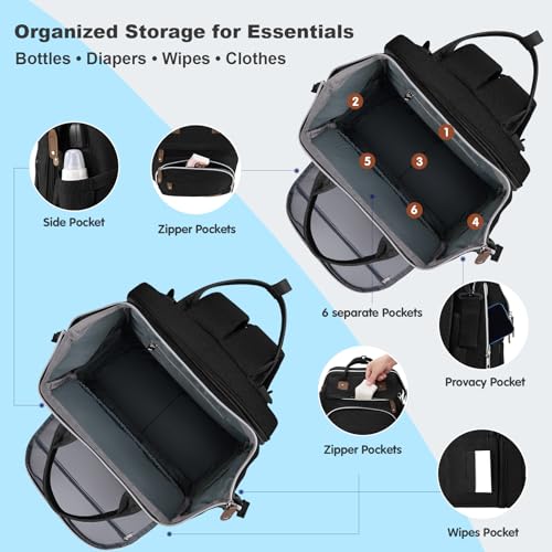 Diaper Bag Backpack (Black)