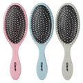 Detangling Hair Brush Set (Pink, Blue, Silver / 3 Count Full Size)