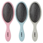 Detangling Hair Brush Set (Pink, Blue, Silver / 3 Count Full Size)