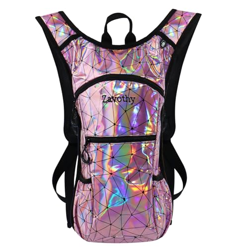 Rave Hydration Backpack Lightweight Water Backpack for Cycling Running Hydration Pack with 3L Water Bladder Pink (Pink / 3L Bladder)
