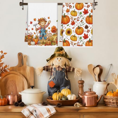 Fall Scarecrow Kitchen Towels
