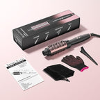 Ionic Thermal Brush, 1.5 Inch Thermal Round Brush, Heated Curling Brushes Makes Hair Smoother Get Natural Curls, 5 Temp Settings, Universal Voltage for Travel, Easy to Use, Rose Gold