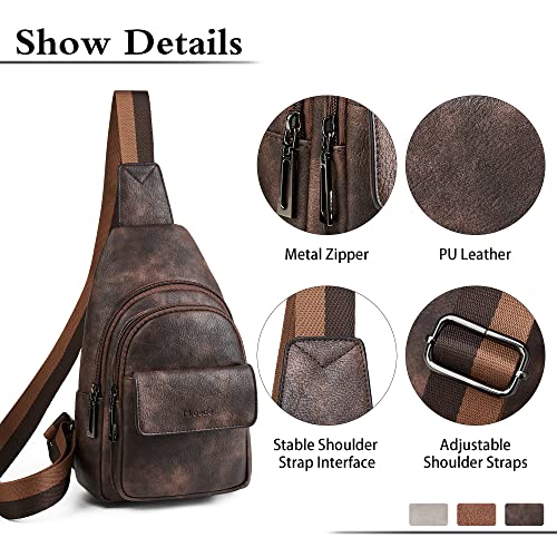 Sling Bag Crossbody Bags (Light Coffee)