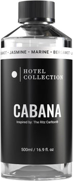 Hotel Collection Diffuser Oil - Cabana - Aromatherapy Essential Fragrance Oil - Hints of Marine, Bergamont, & Jasmine - 500ML 16.9 Fl oz