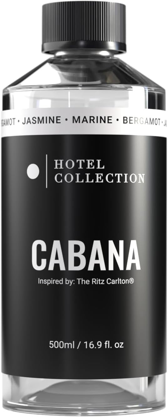 Hotel Collection Diffuser Oil - Cabana - Aromatherapy Essential Fragrance Oil - Hints of Marine, Bergamont, & Jasmine - 500ML 16.9 Fl oz
