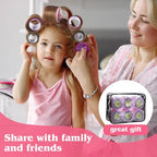 4 Sizes Self Grip Hair Rollers Set (Multi-colored)
