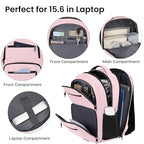 Backpack for Girls Women (Pink / 15.6 Inch)