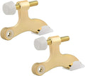 HOMOTEK 2 Pack Hinge Pin Bright Brass Door Stopper, Adjustable Deluxe Heavy by HOMOTEK