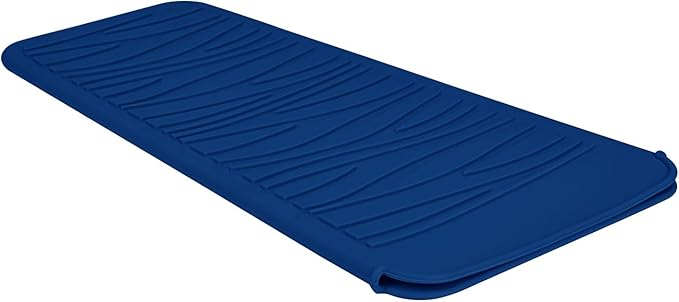 Silicone Heat Resistant Travel Mat Pouch for Hair Styling Tools (Navy Blue, 1 Pack)