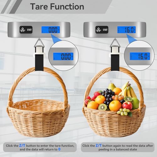 Luggage Scale Dr.meter Travel Essentials Luggage Weight Scale Backlight LCD (1 * Silver)