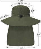 Outdoor Sun Hats with Stowable Neck Flap - Image 5