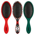 Hair Brush Set (Tartan, Red, Green / 3 Count Full Size)