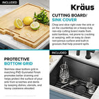 Kore 21 Inch Undermount Workstation 16 Gauge Stainless Steel Single Bowl Kitchen Sink n PVD Gunmetal Finish with Accessories (PVD Gunmetal / 21 inch / Sink)