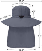 Outdoor Sun Hats with Stowable Neck Flap - Image 5