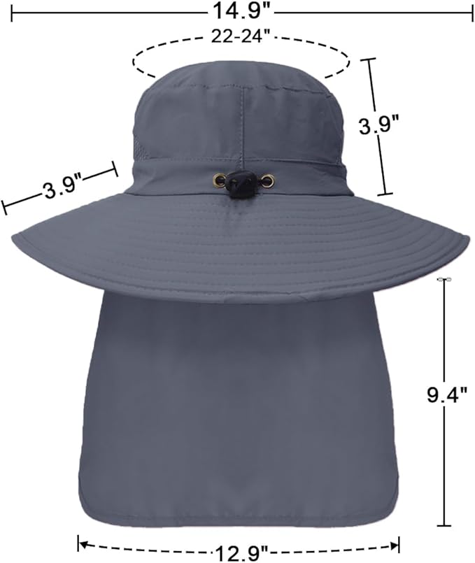 Outdoor Sun Hats with Stowable Neck Flap - Image 5