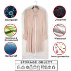 Garment Bag Clear for Long Dress 24'' x 60'' Zippered Garment Bags for Hanging Clothes White Breathable Full Zipper Dust Cover for Clothes Storage Closet Pack Of 6 (24'' x 60''/6 Pack / White-Translucent)