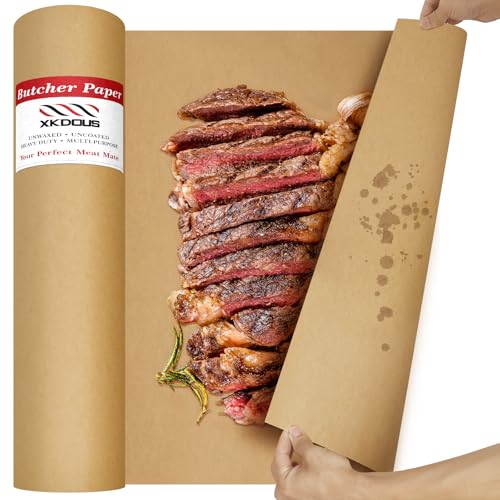 12” x 80’ Brown Butcher Paper Roll for Smoking Meat (Brown / 12 inches x 80 feet)