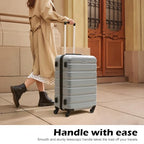 Luggage Set 3 Piece Lightweight Durable Hardshell (Sliver)