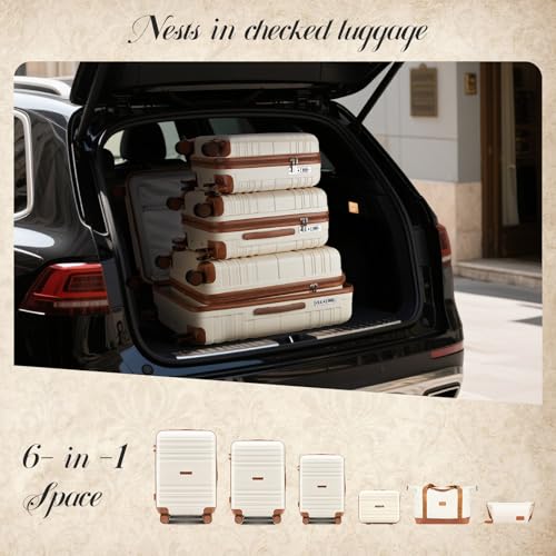 Luggage Sets with Spinner Wheels (Dark Green / 7 piece sets（14/18/20/24/28/DB/TB）)