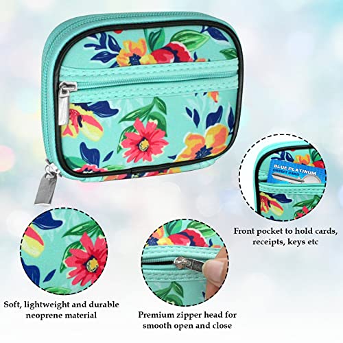 Weekly Travel Pill Organizer Cute Pill Case with 7 Day Pill Box (2 Cases + 2 Boxes / C. Black 01 + Green 01)