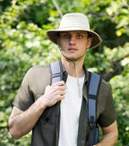 Cimarron Safari Sun Hat with Wide Brim for Outdoor Fishing Hiking (X-Large / Dark Khaki)